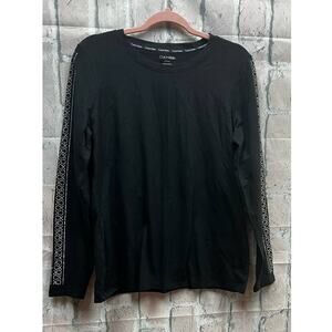 Calvin Klein Womens Sparkling Long Sleeve Blouse Size Medium Cotton Blend NWT